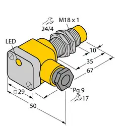 Индуктивный датчик TURCK NI10-EG18SK-Y1X