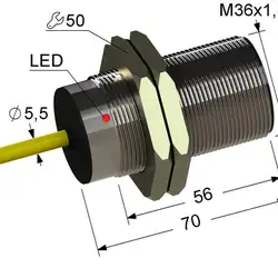 Индуктивный датчик Мега-К VB2-36M70-12B31-K
