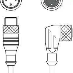 Соединительный кабель Leuze Electronic KDS U-M12-4W-M12-4A-P1-010-3DP