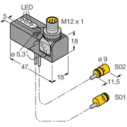 Индуктивный датчик TURCK NI2-K09-0.095/0.11-BDS-2AP6X3-H1141/S34
