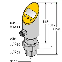 Датчик давления TURCK PS040V-501-LI2UPN8X-H1141/3GD