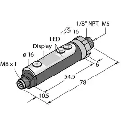 Датчик давления TURCK PK01VR-P14-2UP8X-V1141
