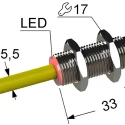 Индуктивный датчик Мега-К PS2-12M33-4N21-K