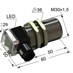 Индуктивный датчик Мега-К VB2-30M80-10B11-B