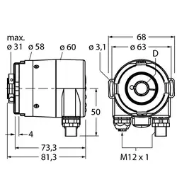 Энкодер TURCK RS-33B12E-9A16B-R3M12