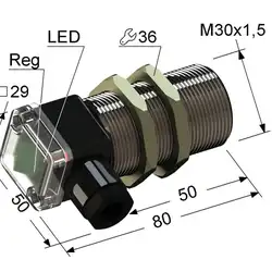 Емкостный датчик PS1-30M80-10B21-B