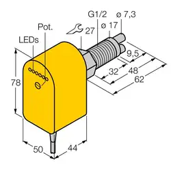 Датчик потока TURCK FCS-GL1/2A2P-VRX/24VDC/A