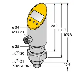 Датчик давления TURCK PS003V-505-LI2UPN8X-H1141