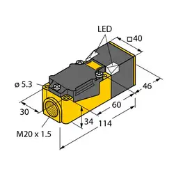 Индуктивный датчик TURCK NI40U-CP40-VP4X2