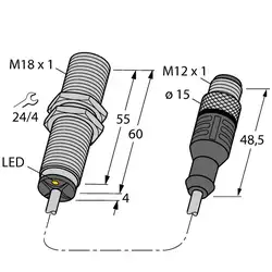 Индуктивный датчик TURCK BI5U-MT18M-AD4X-0.3-RS4.23/XOR