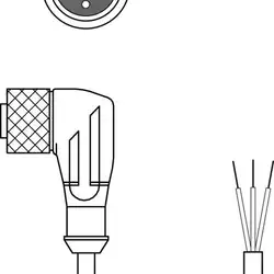 Разъем с кабелем Leuze Electronic KD U-M12-3W-V1-150-DP