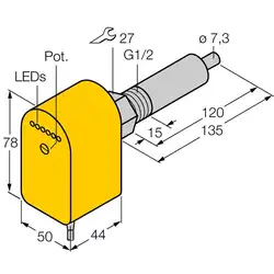 Датчик потока TURCK FCS-G1/2A4P-AP8X/L120