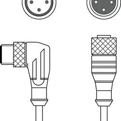 Соединительный кабель Leuze Electronic KDS U-M12-4A-M12-4W-P1-030