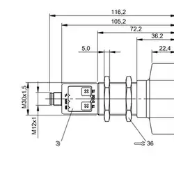 Ультразвуковой датчик Balluff BUS M30E1-PWX-60/600-S92K