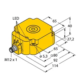 Индуктивный датчик TURCK NI75U-Q80-VP4X2-H1141