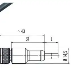 Разъем с кабелем NEFTIM NEAM12FM5001A-1