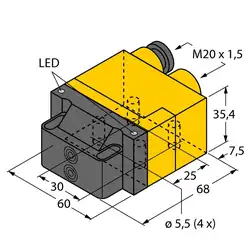 Индуктивный датчик TURCK NI4-DSU26TC-2Y1X2