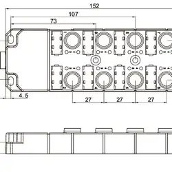 Распределительная коробка для датчиков LANBAO DB120805-1-07N