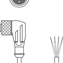 Разъем с кабелем Leuze Electronic KD U-M12-4W-P1-100