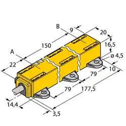 Датчик линейных перемещений TURCK LI150P1-Q17LM1-LIU5X2