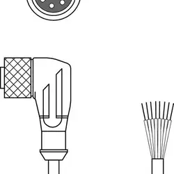Разъем с кабелем Leuze Electronic KD S-M12-8W-P1-100