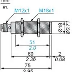 Ультразвуковой датчик Telemecanique XXV18B1PAM12