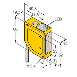 Лазерный датчик расстояния Banner Q50BPY W/30
