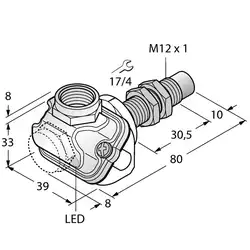 Индуктивный датчик TURCK NI10U-EM12WDTC-AP6X