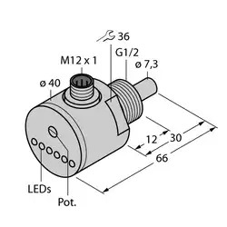 Датчик потока TURCK FCS-G1/2A4-AP8X-H1141 0.5M
