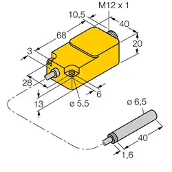 Индуктивный датчик TURCK BI1.5-EH6.5-0.2-Q20-2LU-H1141/S950