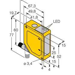 Лазерный датчик расстояния Banner Q50BVIQ