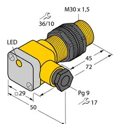 Индуктивный датчик TURCK BI10-P30SK-Y1X