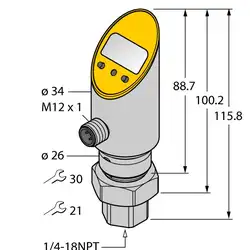 Датчик давления TURCK PS001V-502-2UPN8X-H1141/3GD