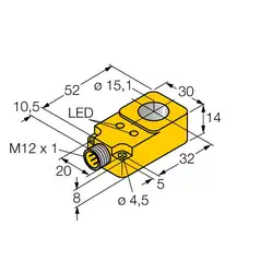 Кольцевой датчик TURCK BI15R-Q14-AP6X2-H1141