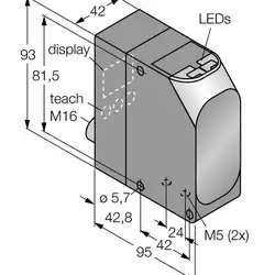 Лазерный датчик расстояния Banner LT7PLVQ