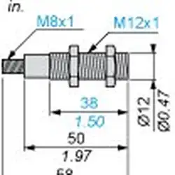 Ультразвуковой датчик Telemecanique XXT12A8M8