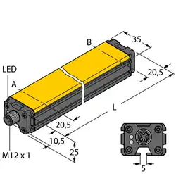 Датчик линейных перемещений TURCK WIM200-Q25L-LI-EXI-H1141