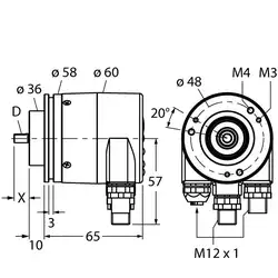 Энкодер TURCK RS-25S10C-9A16B-R3M12