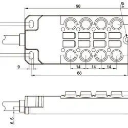 Распределительная коробка для датчиков LANBAO DB080803-1-05P