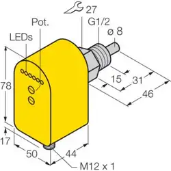 Датчик потока Sentinel PLSX-1/2G-AN6D-SC